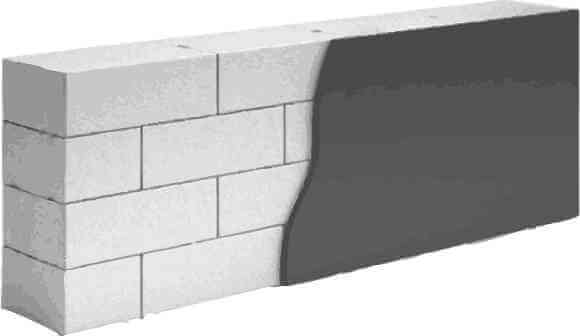 Однослойная стена из газобетонных, газосиликатных блоков