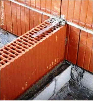 Кладка внутренних стен и перегородки из крупноформатных поризованных керамических блоков