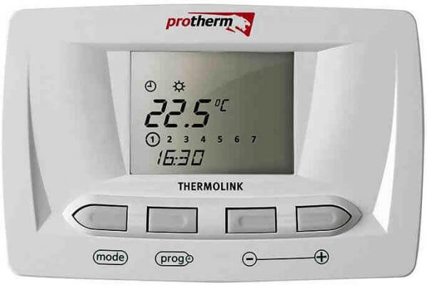 Электронный двухпозиционный программируемый комнатный терморегулятор — термостат Protherm Thermolink S